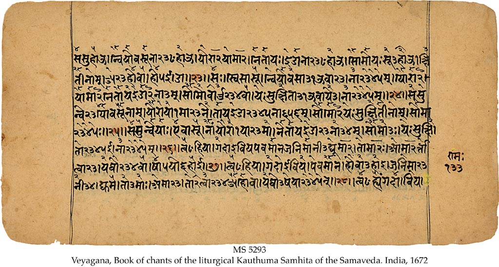 VEYAGANA, BOOK OF CHANTS OF THE LITURGICAL KAUTHUMA SAMHITA OF THE SAMAVEDA